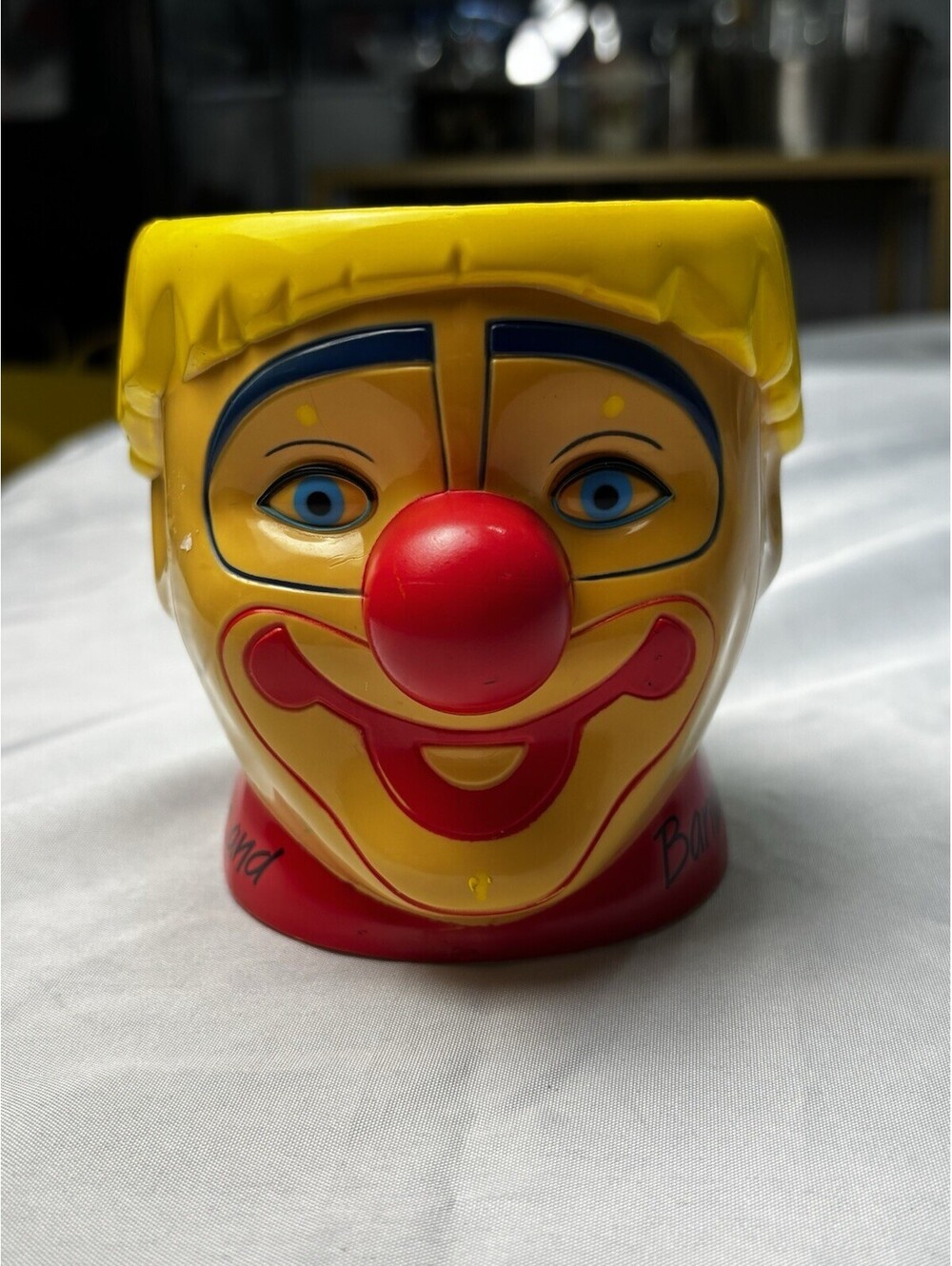 Vintage Ringling Bros Barnum & Bailey Circus Clown Plastic Mug Cup Souvenir 14oz